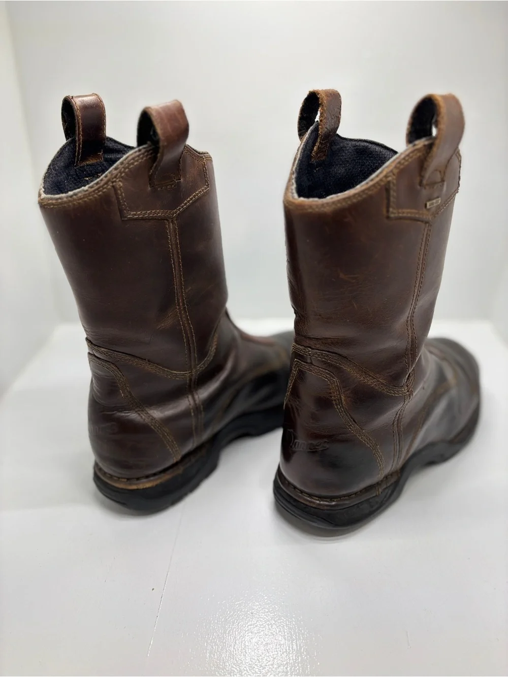 Danner Longhorn Wellington GTX Boots Men's 8.5 D Brown Leather Gore-Tex Pull On